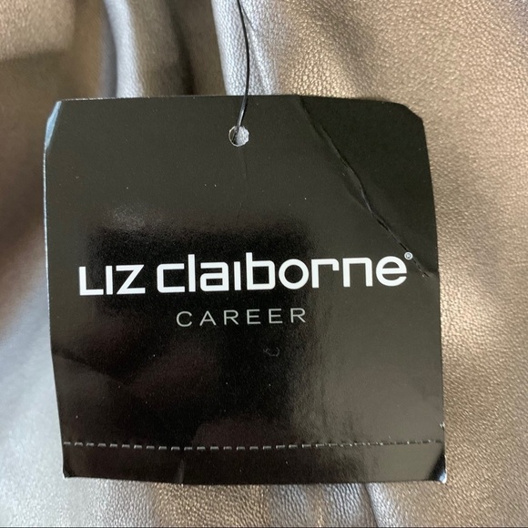 Liz Claiborne NWT Faux Leather Jacket Blazer - Picture 10 of 11